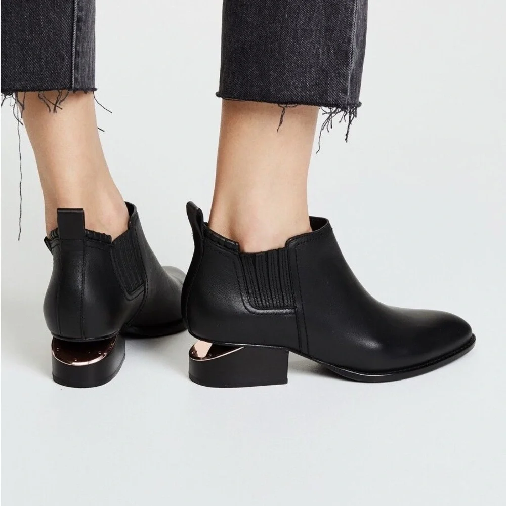 Alexander Wang kori ankle cutout leather boots 35.5